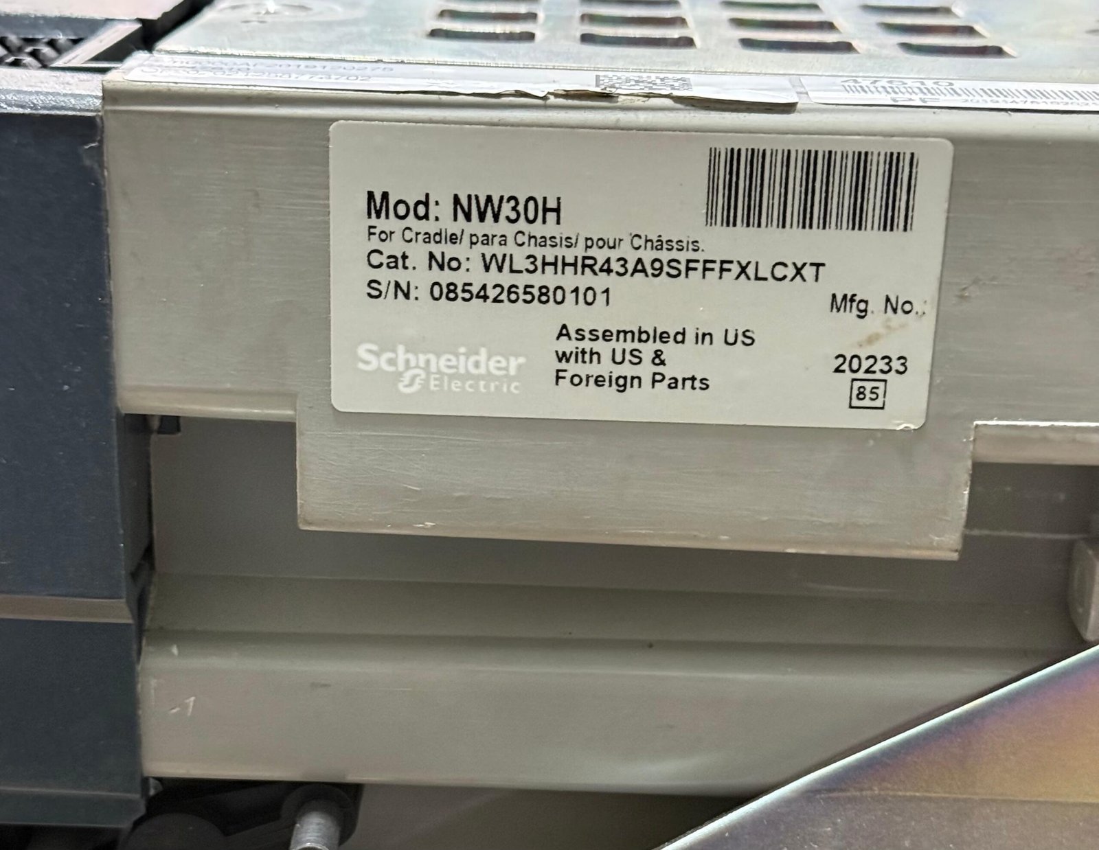 SQUARE D NW30H MASTERPACT CIRCUIT BREAKER 3000AMP NEW