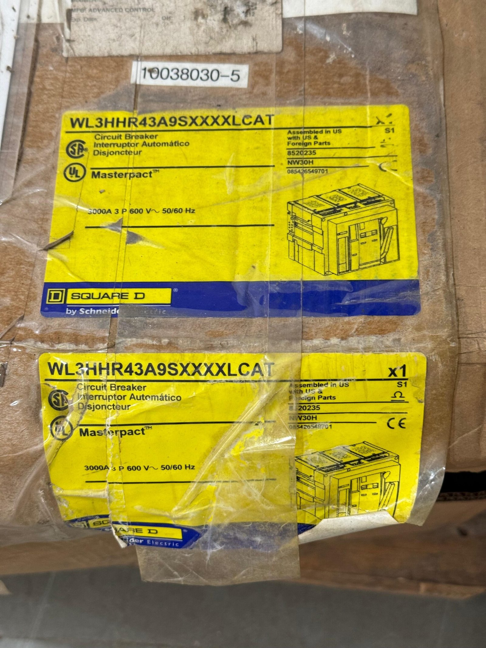 SQUARE D NW30H MASTERPACT CIRCUIT BREAKER 3000AMP NEW
